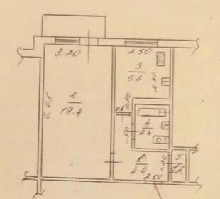 1-комн. вторичка, 35 м<sup>2</sup>, поверх 7/9